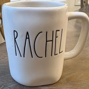 Rae Dunn Cream Mug with Black Lettering